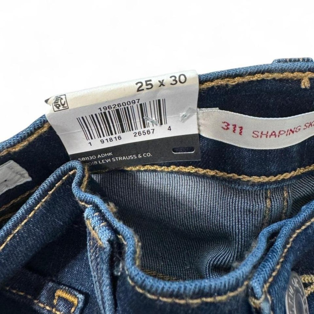 NWT Levi's navy blue 311 Shaping Skinny jeans Size 25" womens - Picture 7 of 8